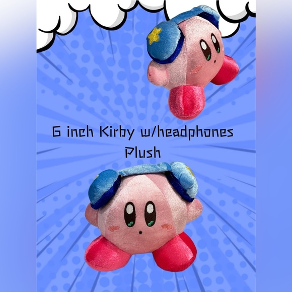 6 inch Kirby with Headphones - Picture 1 of 2